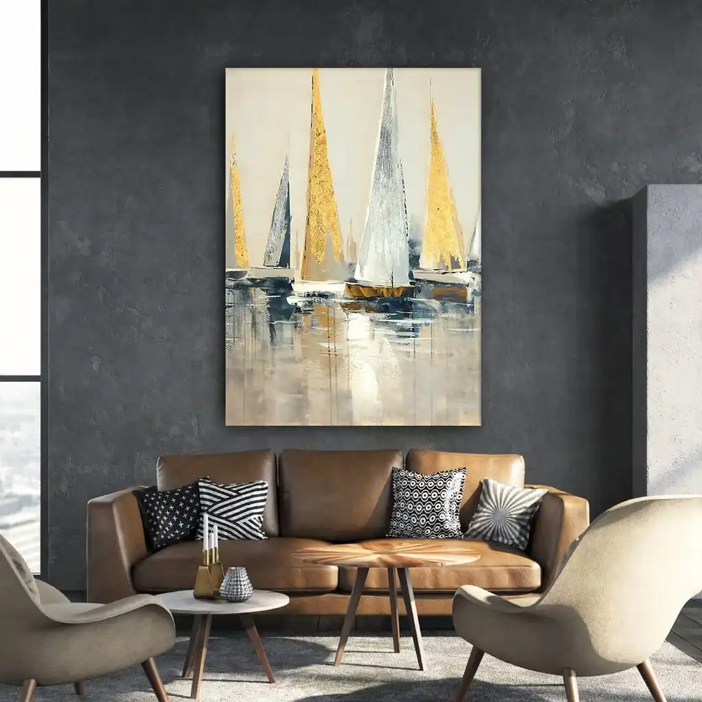 Ship Oil Painting Kətan Tablo TB2284