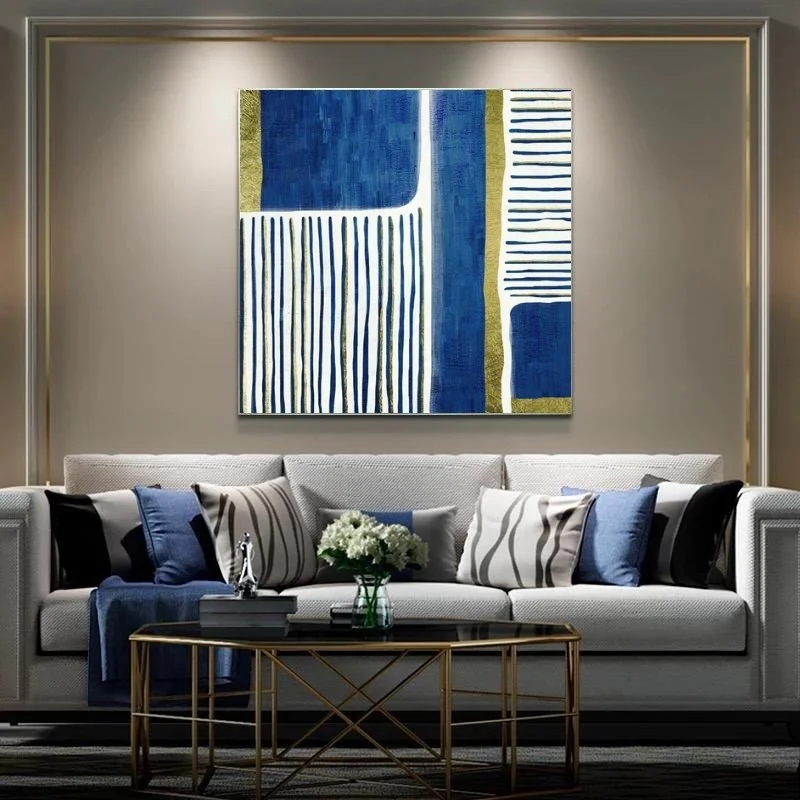 Blue Art  Kvadrat Kətan Tablo TB2445