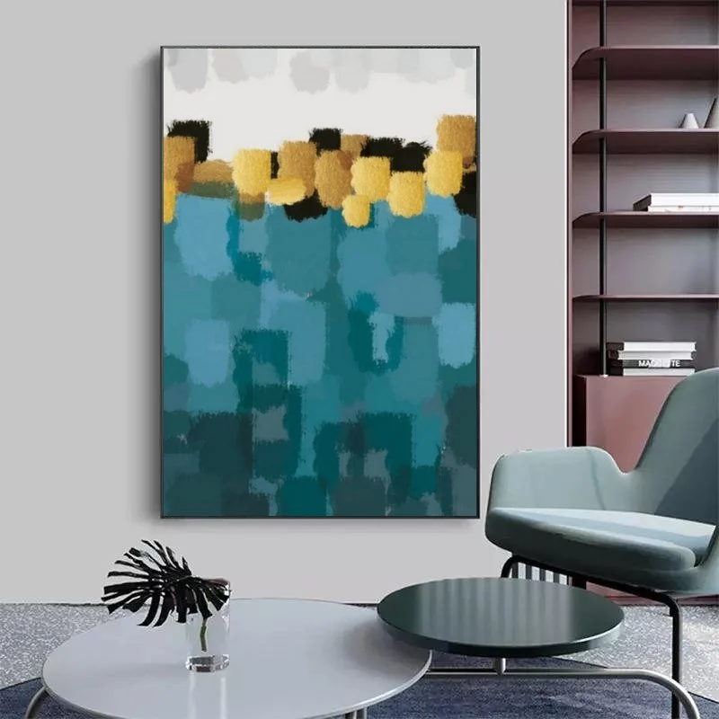 Blue Gold Art Kətan Tablo TB2481