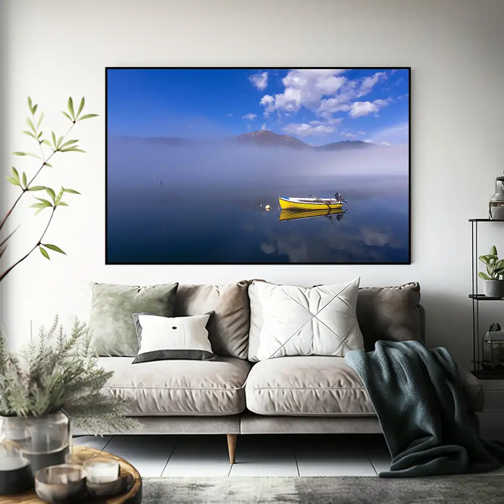 Yellow Alone Ship Kətan Tablo TB981